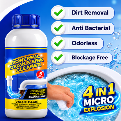 Sanitizo Drain Clog Remover Sink Pipe Cleaner 100gm Each (Pack Of 4) (PL)